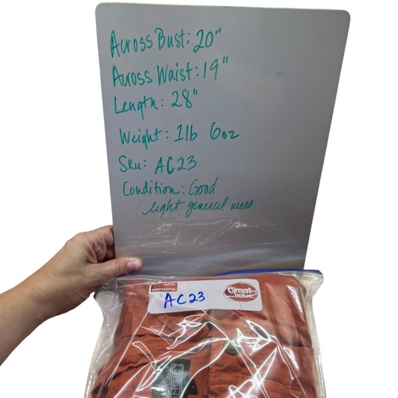 Angie Utility Jacket with Hood Sunwashed Orange Size Small - Picture 15 of 16